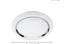 Capasso Plafond 34cm Eglo Connect LED 2700-6500K + RGB 17W Vit