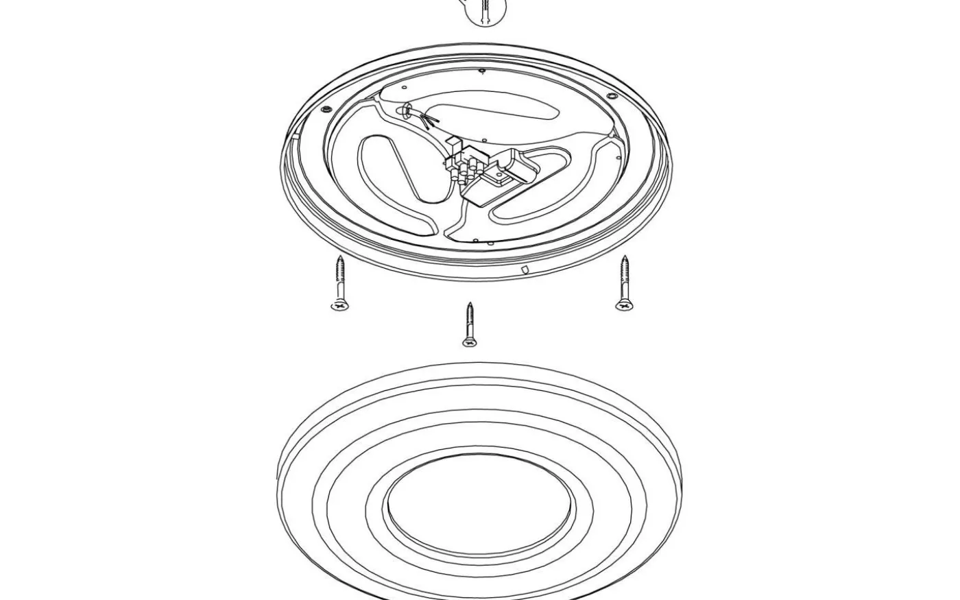 Capasso Plafond 40cm LED 3000K 20W Vit