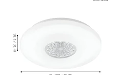 Capasso Plafond 40cm LED 3000K 20W Vit