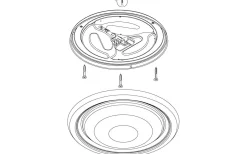 Capasso Plafond 34cm LED 3000K 18W Vit/Krom