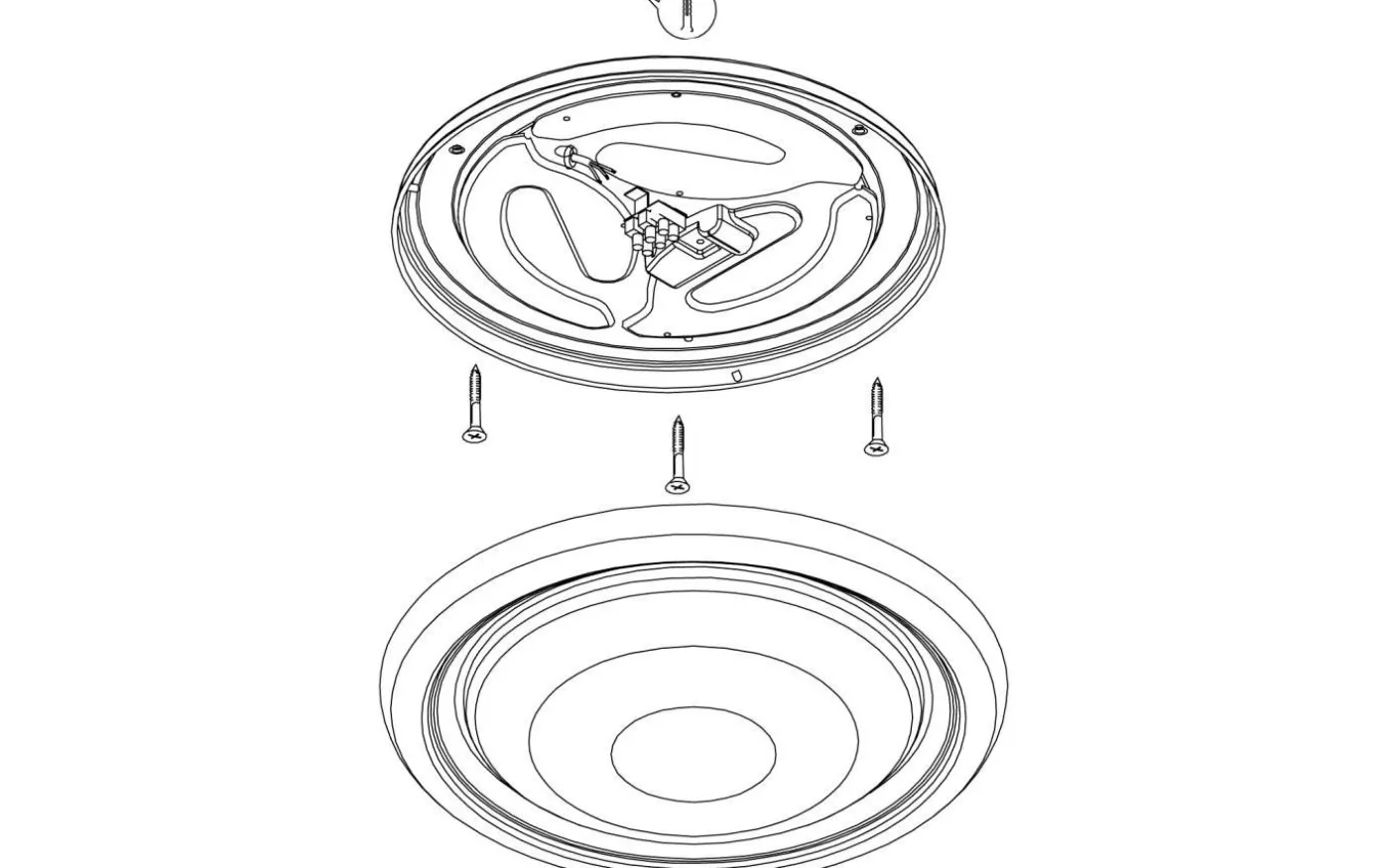 Capasso Plafond 34cm LED 3000K 18W Vit/Krom
