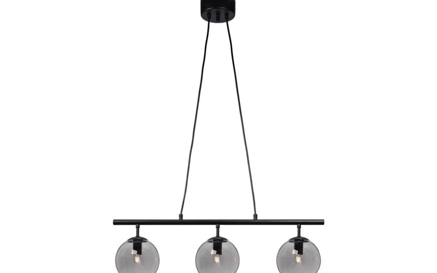 Capella Taklampa 3L Svart/Rök