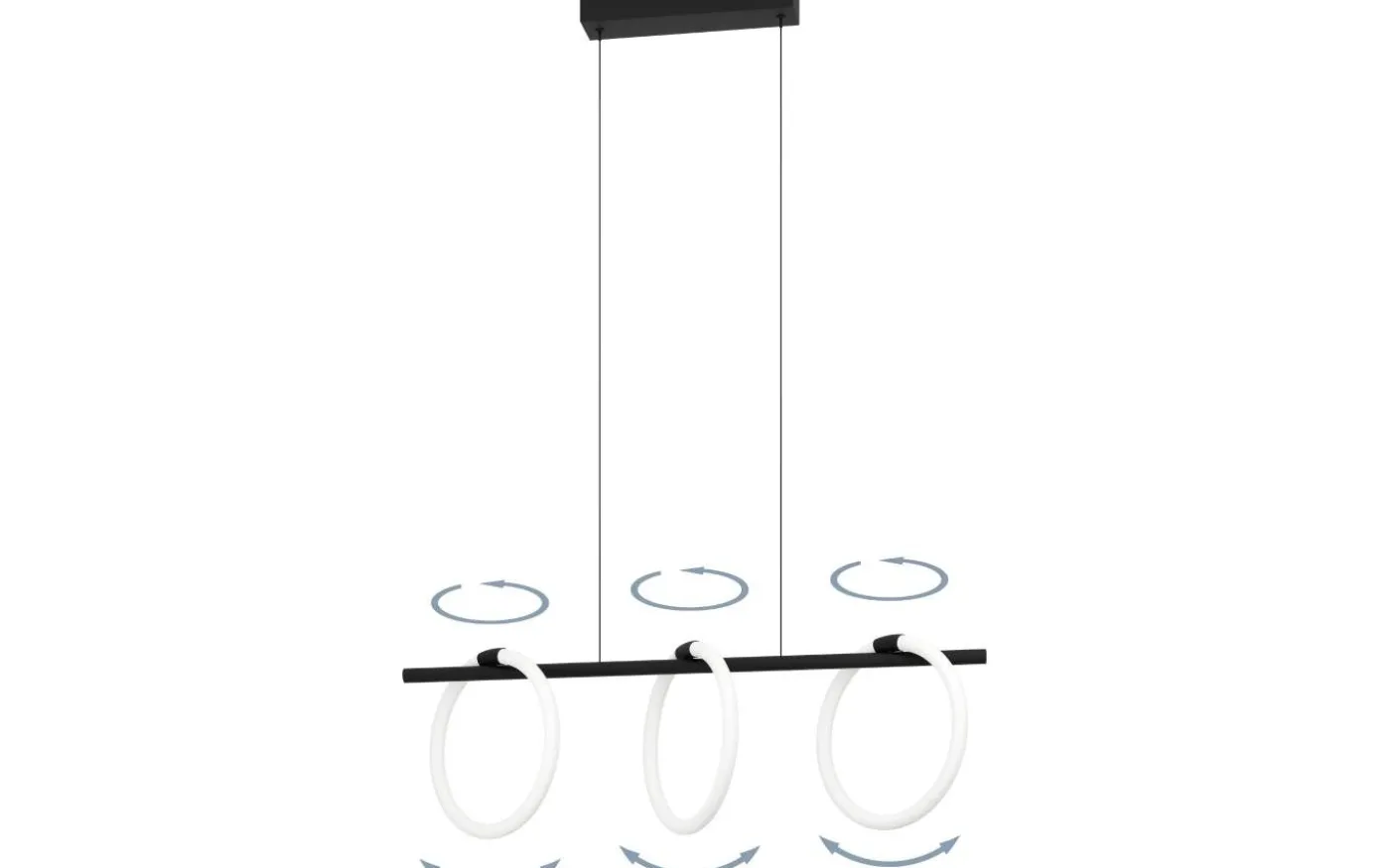 Caranacoa Taklampa 78cm LED 3000K 3x9W Svart