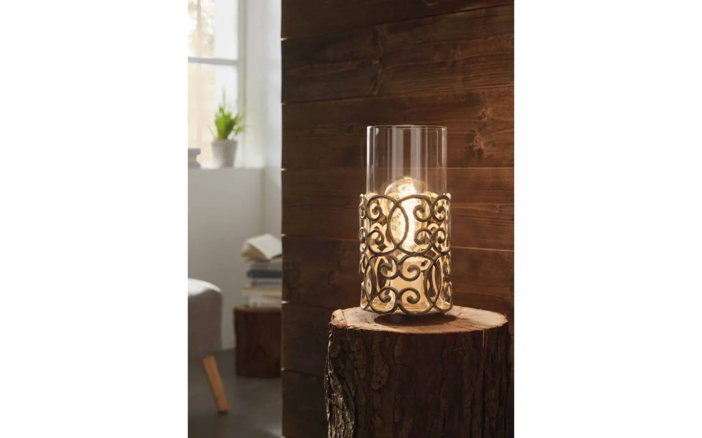 Cardigan Bordslampa 27cm Brun