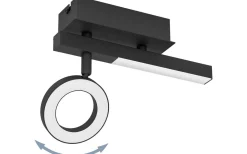 Cardillio 2 Takspotlight 23cm LED 3000K 3,2W + 2,2W Svart