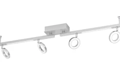 Cardillio Takspotlight 9cm LED 3000K 4x3,2W + 2x3,3W Krom