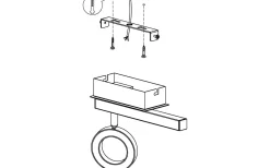 Cardillio Takspotlight 23cm LED 3000K 3,2W + 2,2W Krom