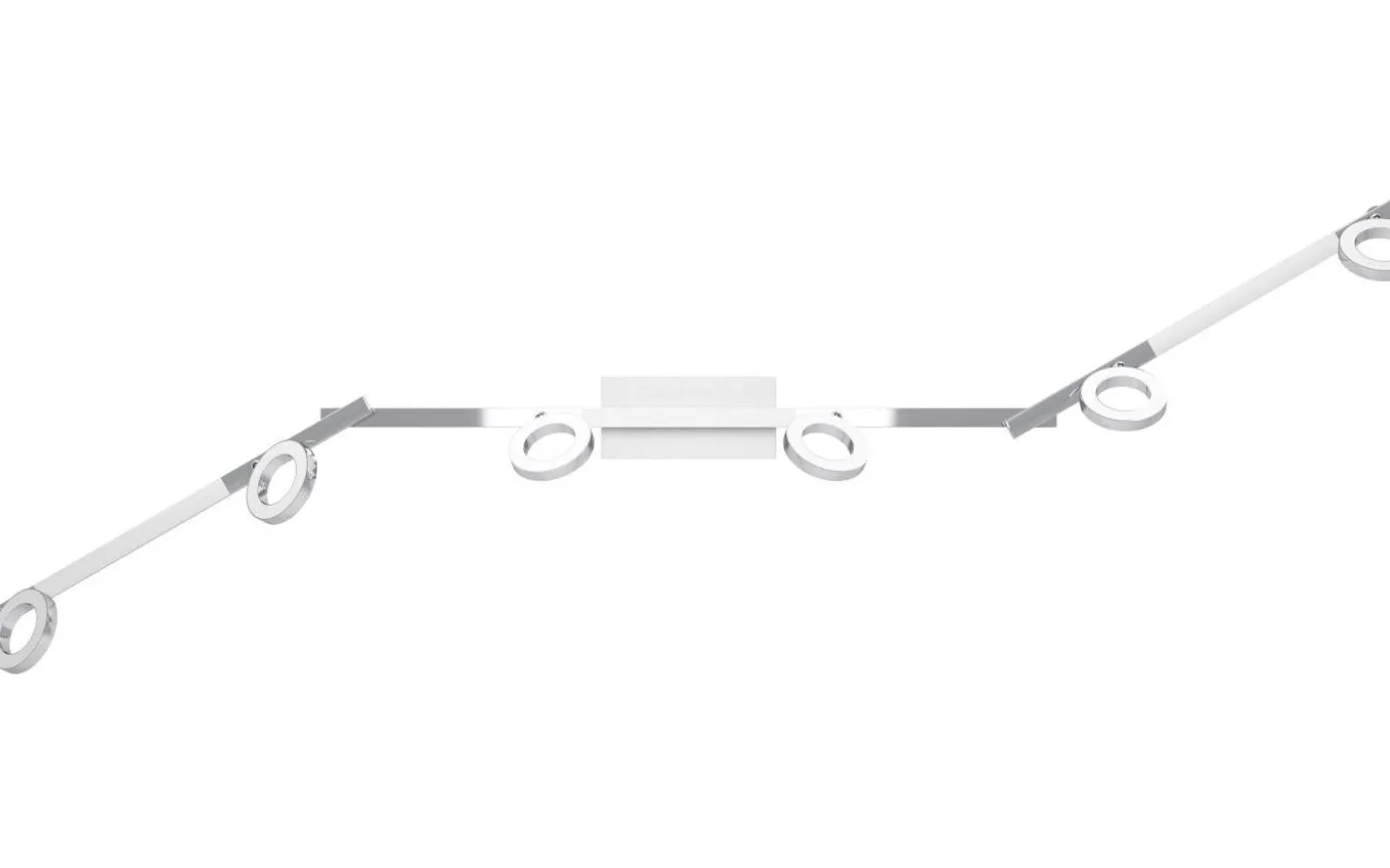 Cardillio Takspotlight 159cm LED 3000K 6x3,2W + 3x3,3W Krom