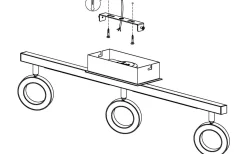 Cardillio Takspotlight 69cm LED 3000K 3x3,2W + 2x3,3W Krom