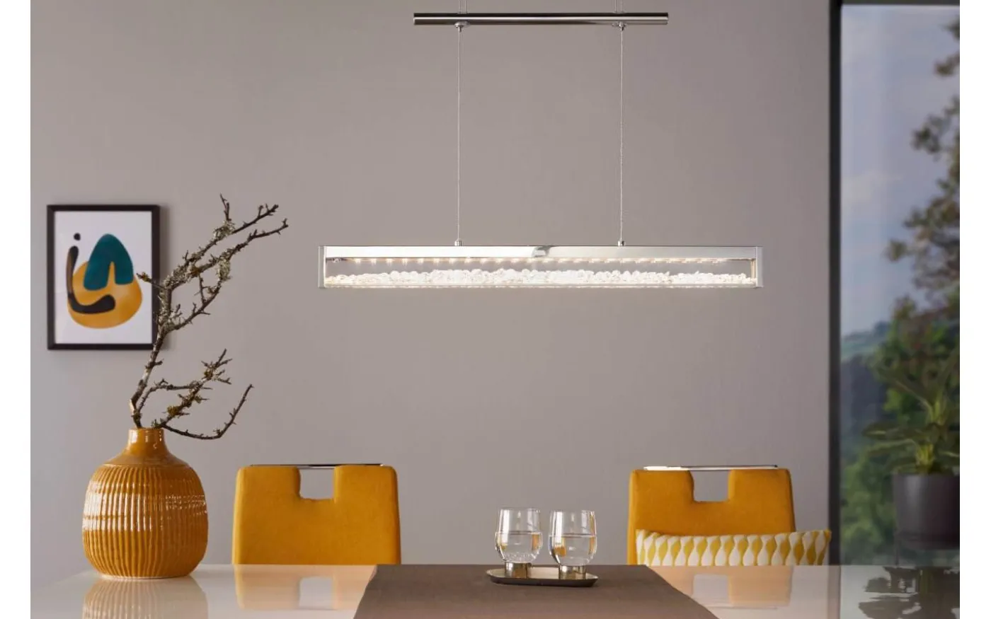 Cardito Hisslampa 70cm LED 2700-5000K 24W Krom/Kristall