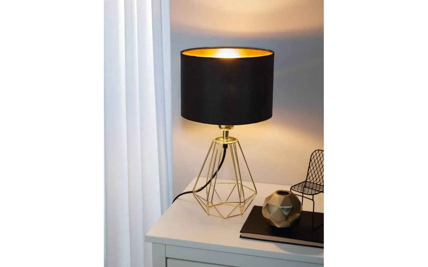 Carlton Bordslampa 31cm Mässing/Svart