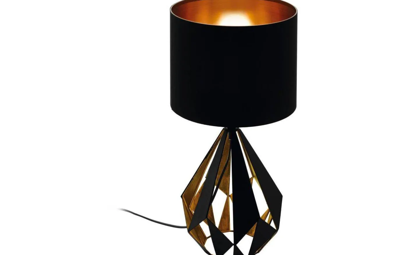 Carlton Bordslampa 51cm Svart/Koppar