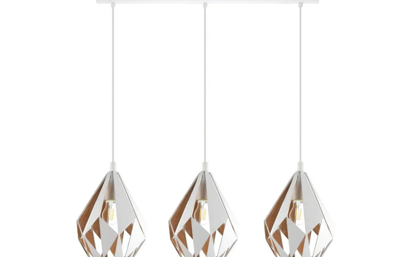 Carlton Taklampa 81cm 3L Vit/Guld