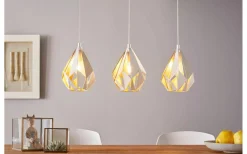 Carlton Taklampa 81cm 3L Vit/Guld