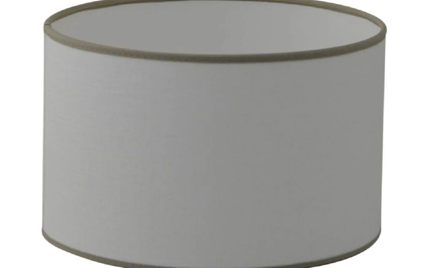 Carolin Cylinder Lampskärm Hög Ø25cm Vit, Sandfärgat Band