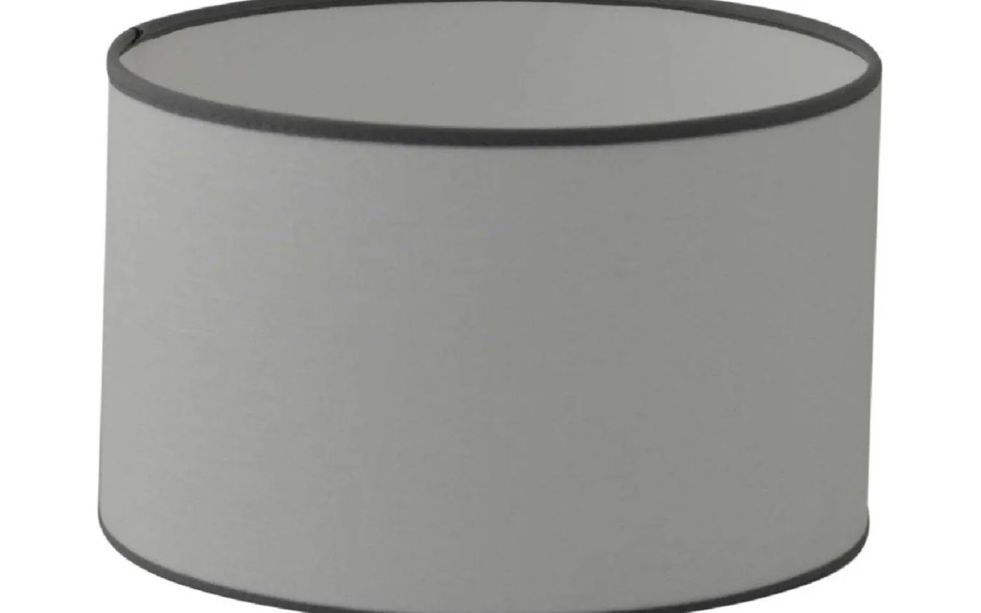 Carolin Cylinder Lampskärm Ø25cm Vit, Grått Band