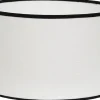 Carolin Cylinder Lampskärm Ø25cm Vit, Svart Band