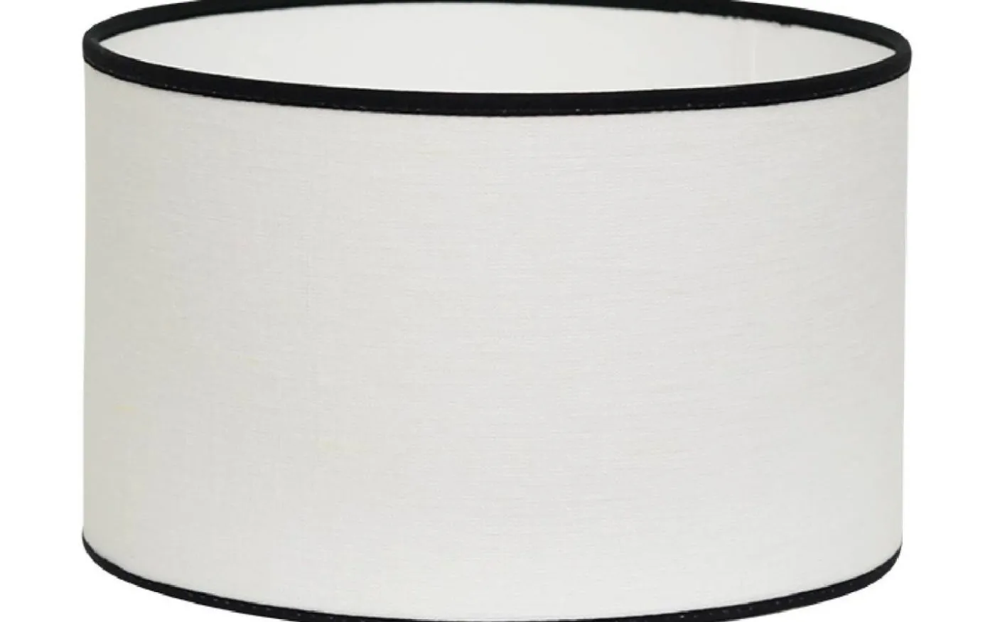 Carolin Cylinder Lampskärm Ø25cm Vit, Svart Band