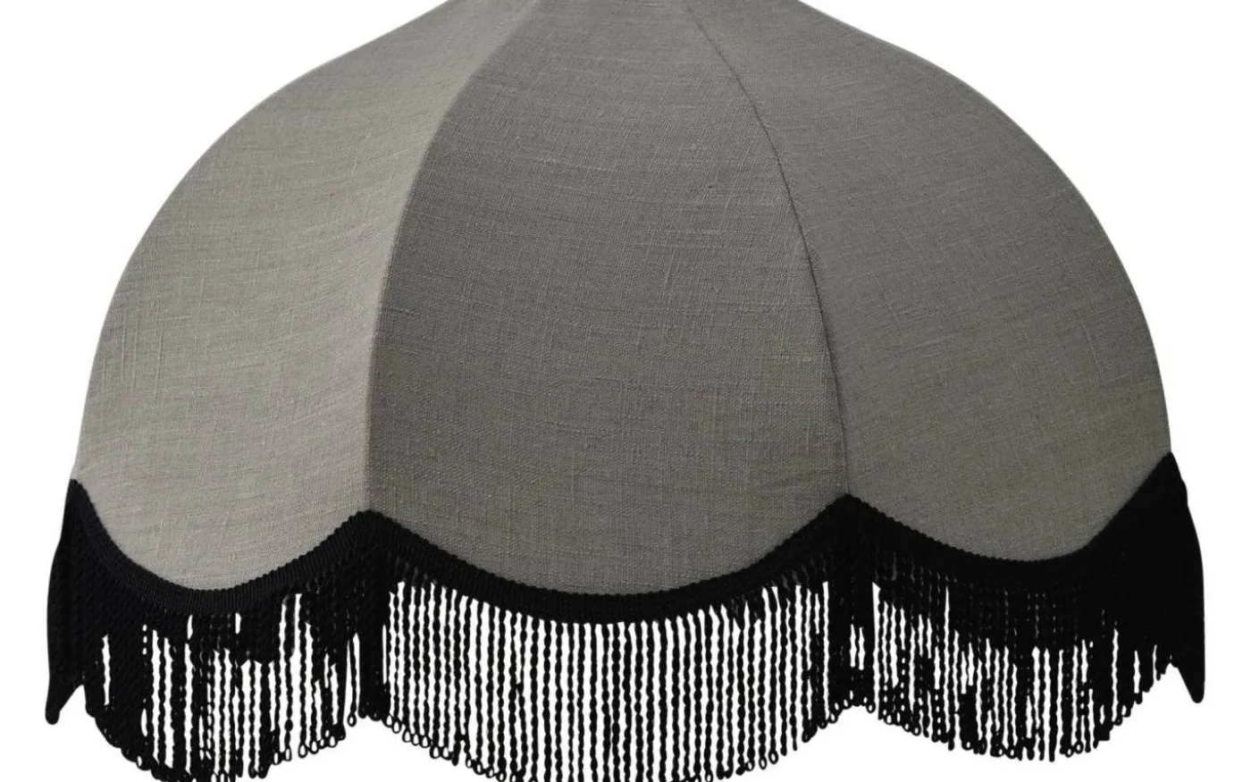 Carolin Lampskärm Ø35cm Natur med Svart Frans