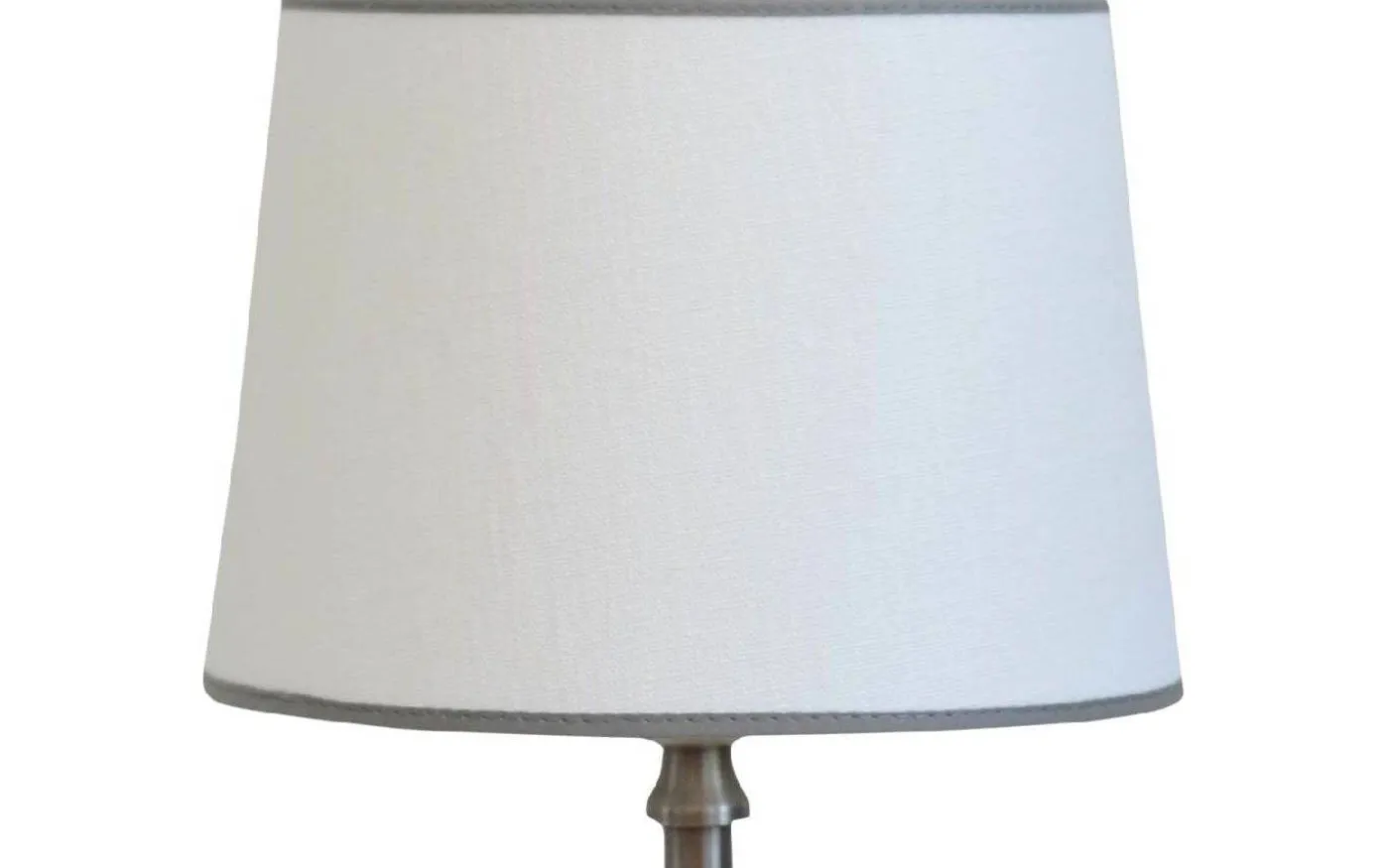 Carolin Lampskärm Ø30cm Vit, Grått Band