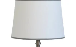 Carolin Lampskärm Ø35cm Vit, Grått Band