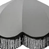 Carolin Lampskärm Ø50cm Vit med Svart Frans