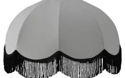 Carolin Lampskärm Ø35cm Vit med Svart Frans