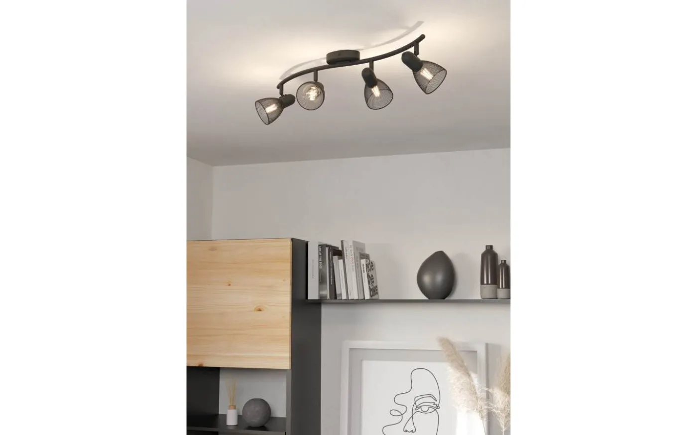 Carovigna Takspotlight 64cm Svart