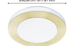 Carpi Plafond 30cm LED 3000K 11W Guld IP44