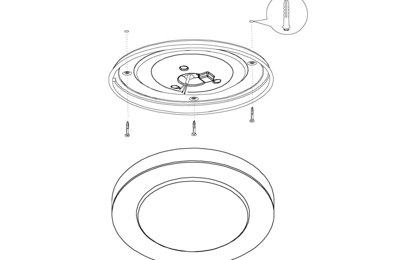 Carpi Plafond 30cm LED 3000K 11W Krom IP44