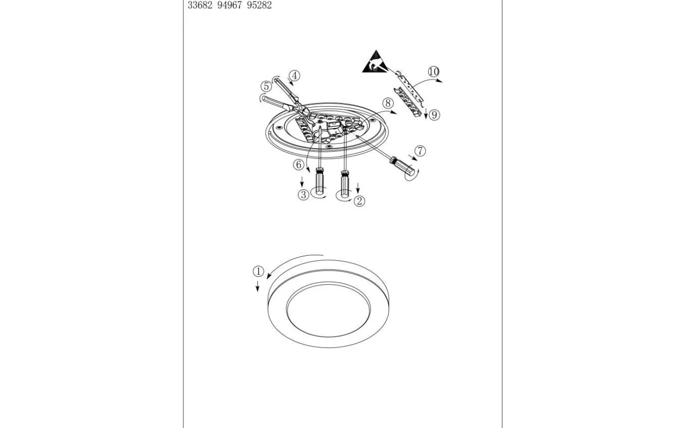 Carpi Plafond 30cm LED 3000K 11W Krom IP44