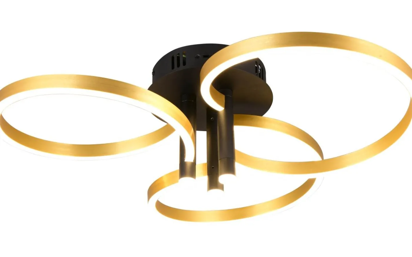 Caruso Plafond LED matt svart/guld