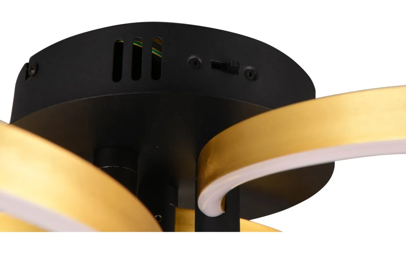 Caruso Plafond LED matt svart/guld