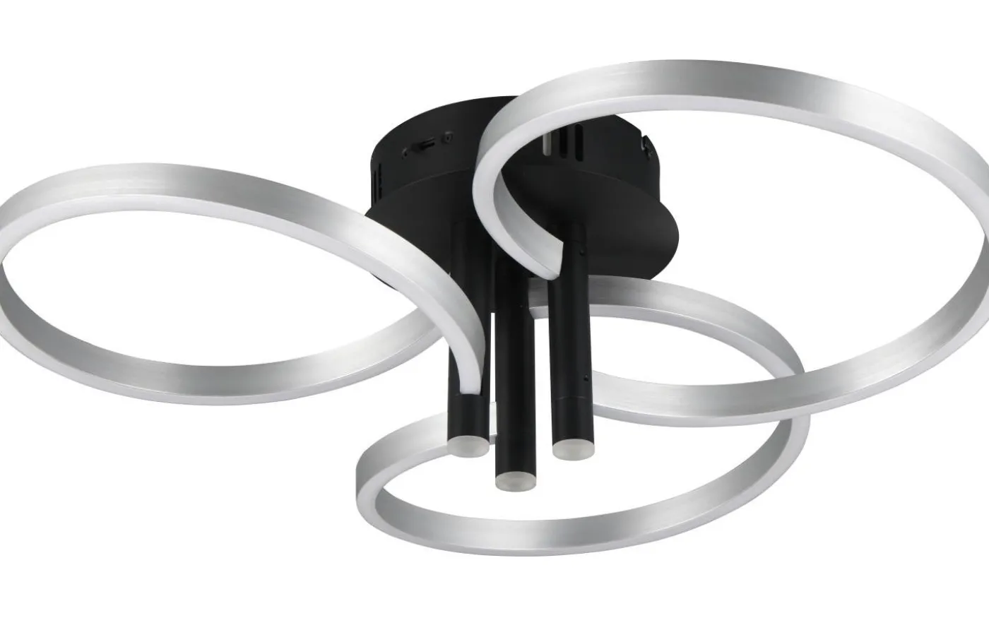 Caruso Plafond LED mattsvart/aluminium