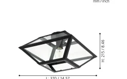 Casefabre Plafond 37cm Svart