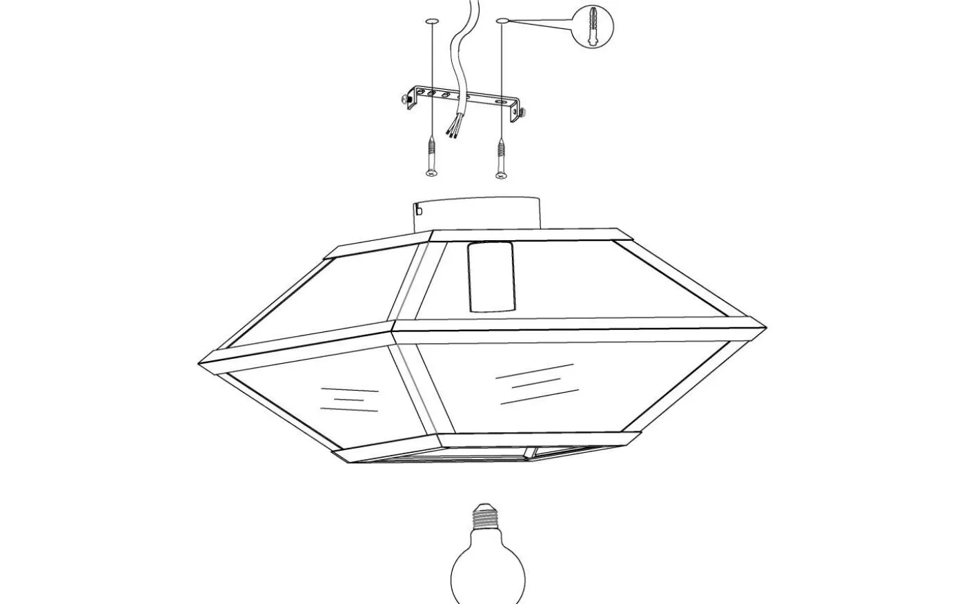 Casefabre Plafond 37cm Svart
