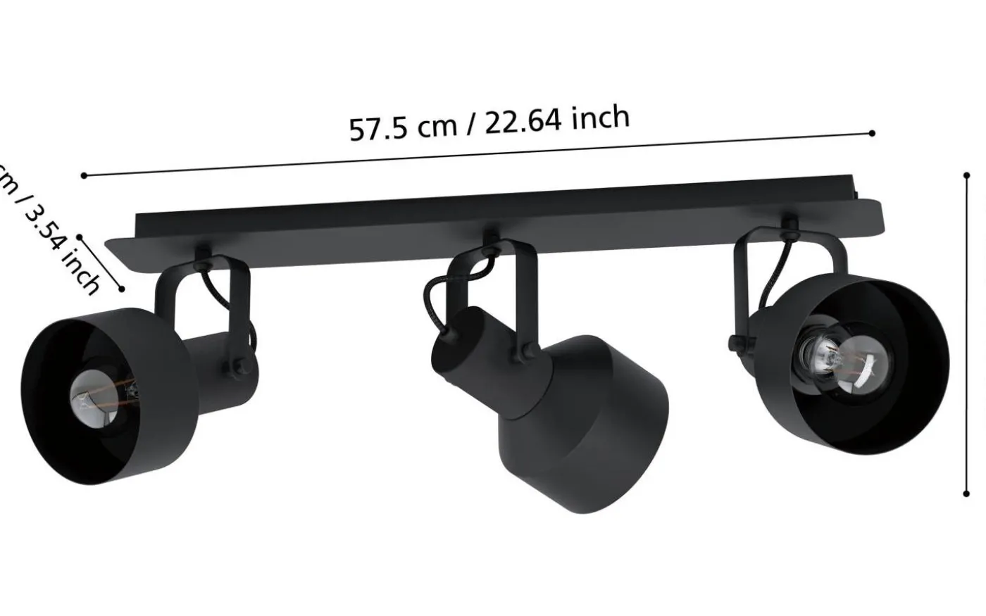 Casibare Plafond 57,5cm Svart