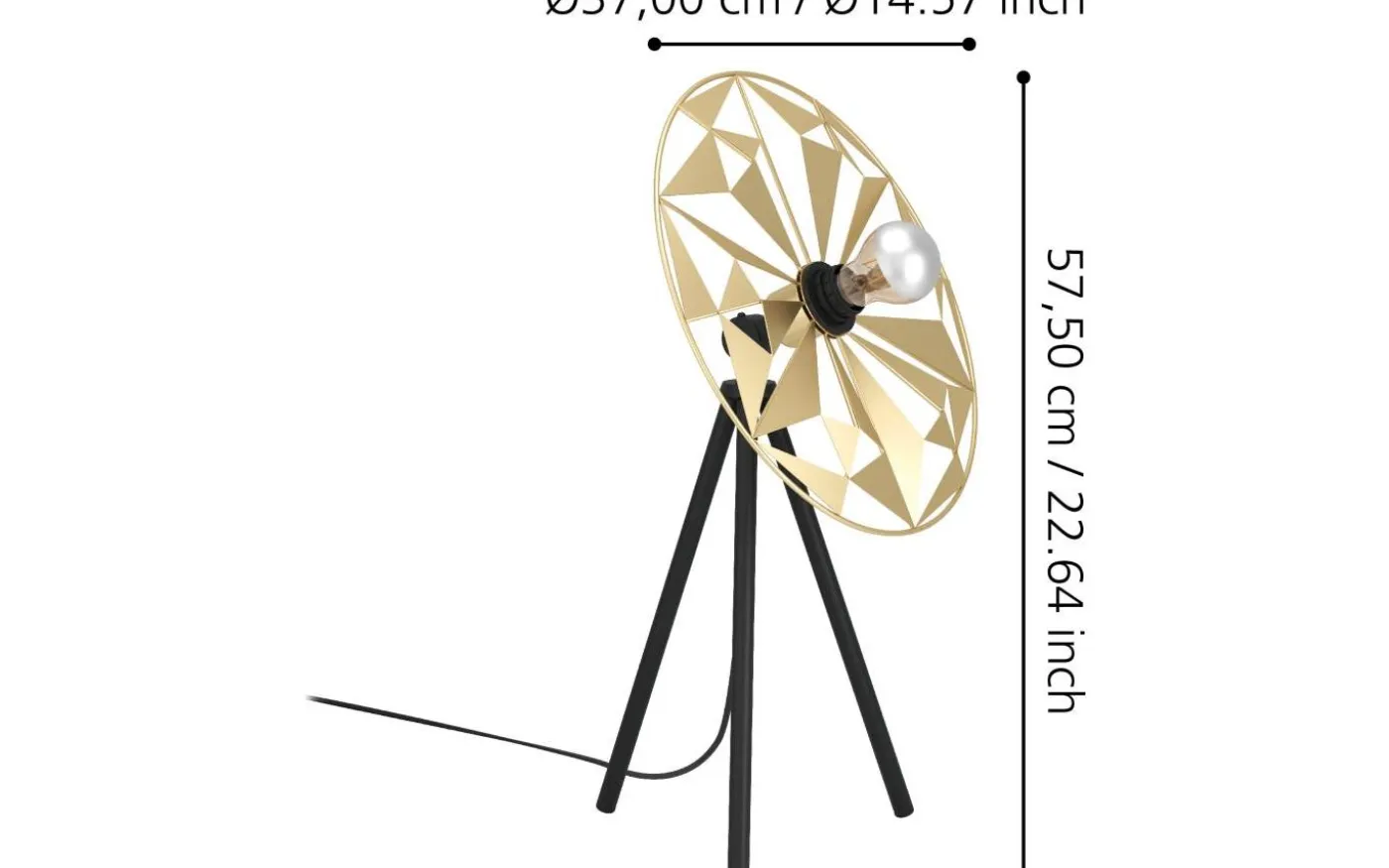 Castanuelo Bordslampa 58cm Guld