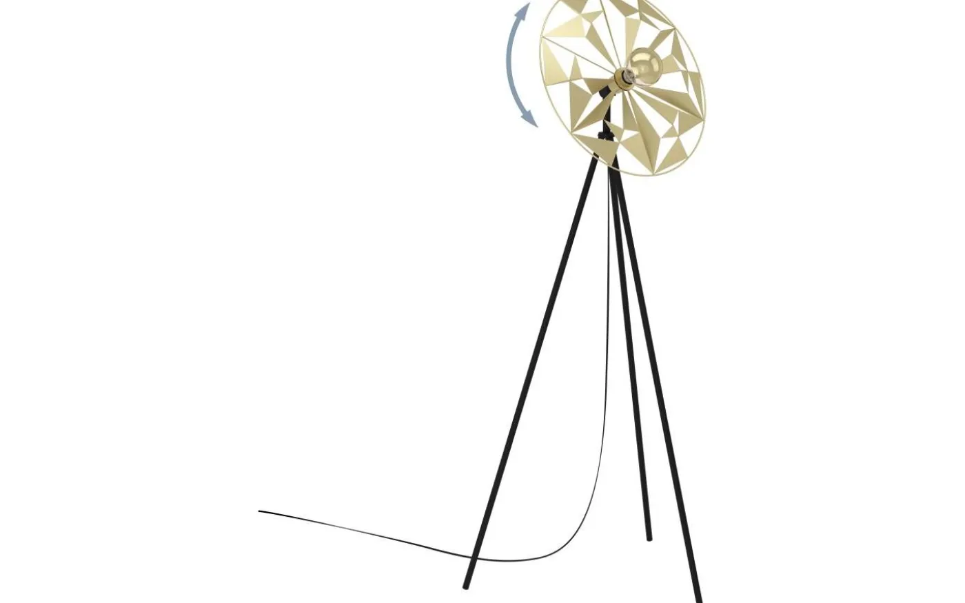 Castanuelo Golvlampa 152cm Svart/Guld