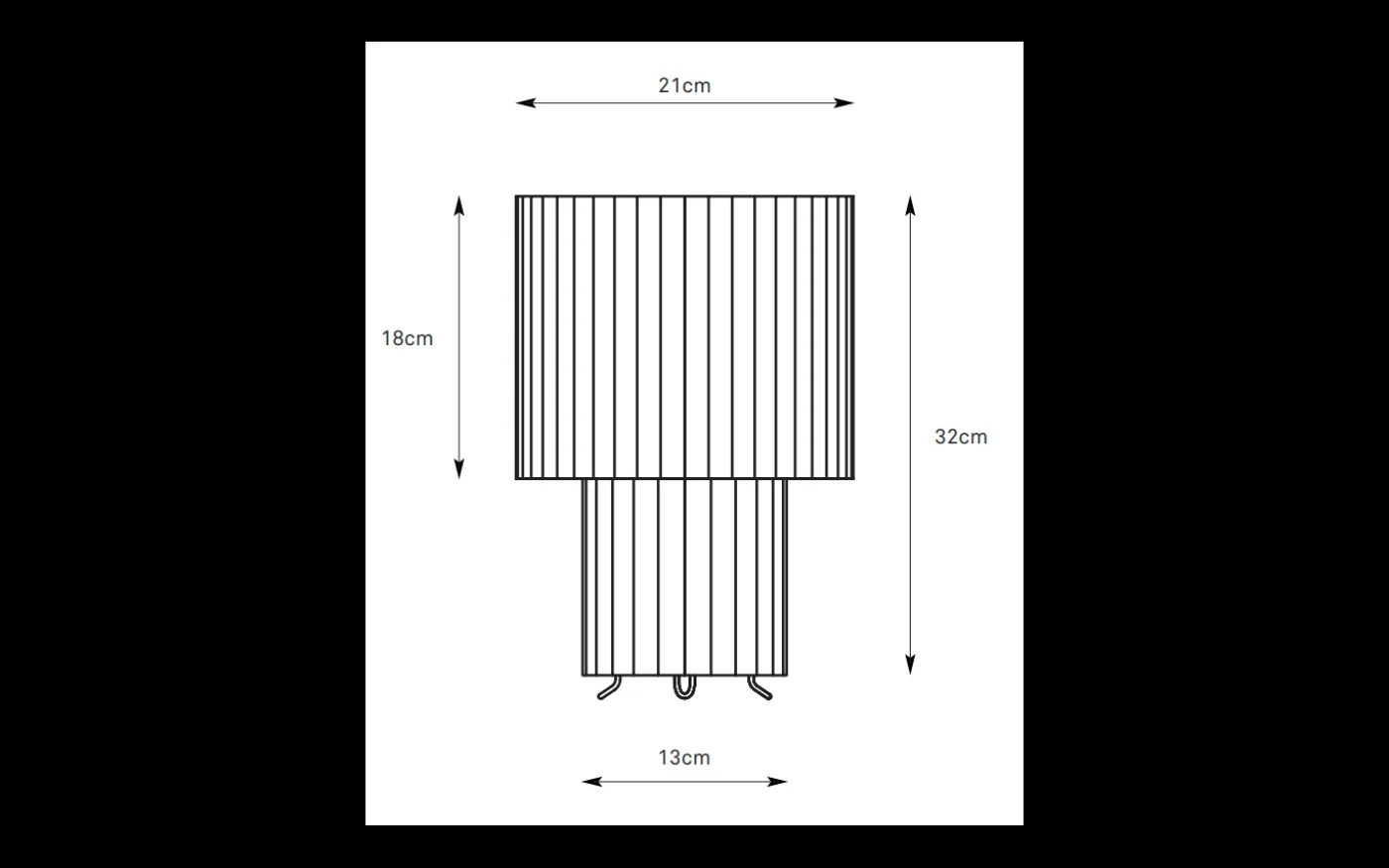 Catis Bordslampa 32cm Grå