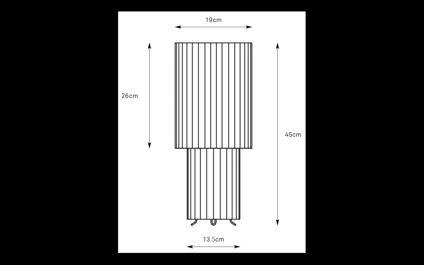 Catis Bordslampa 45cm Vit