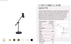 Cato Skrivbordslampa 48cm Mattsvart