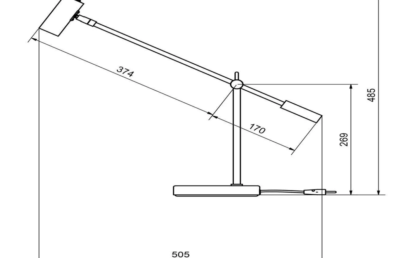 Cato Skrivbordslampa 48cm Mässing