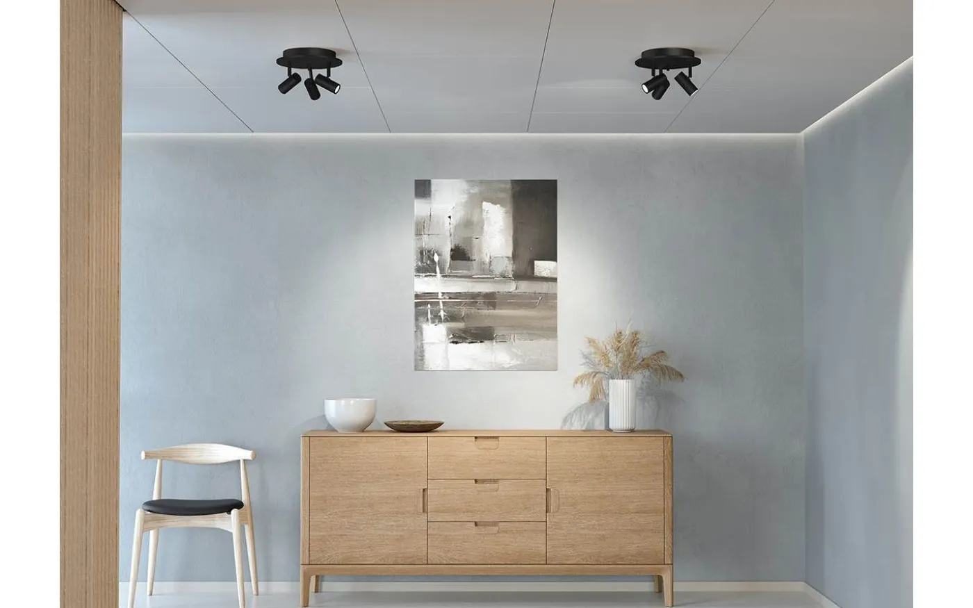 Cato Takspotlight 20cm LED 3x3W Mattsvart