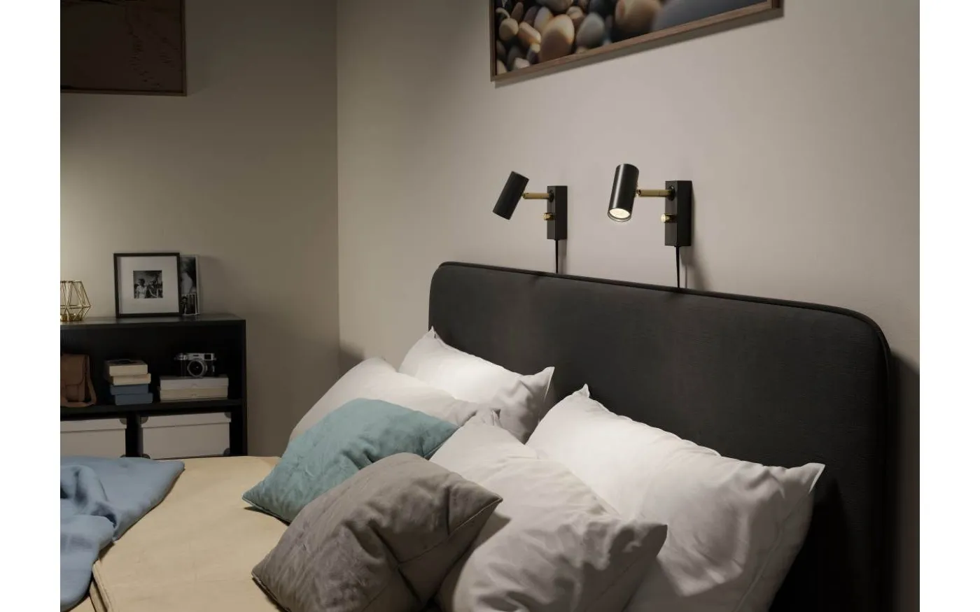 Cato Vägglampa LED GU4 Mattsvart/Mässing