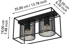 Catterick Plafond 35cm Svart