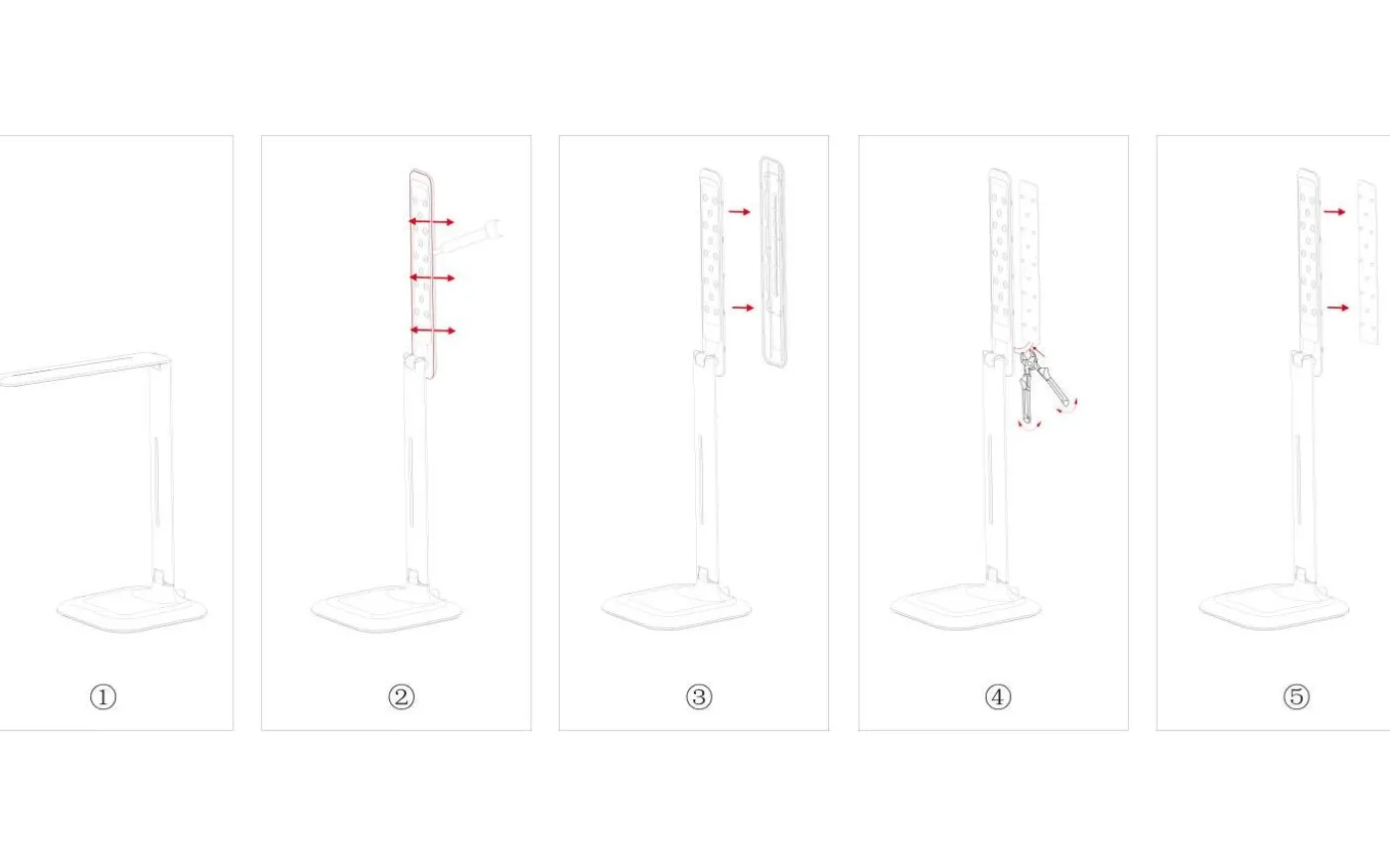 Caupo Skrivbordslampa 32cm LED 3000/5000/6500K 2,1W Vit