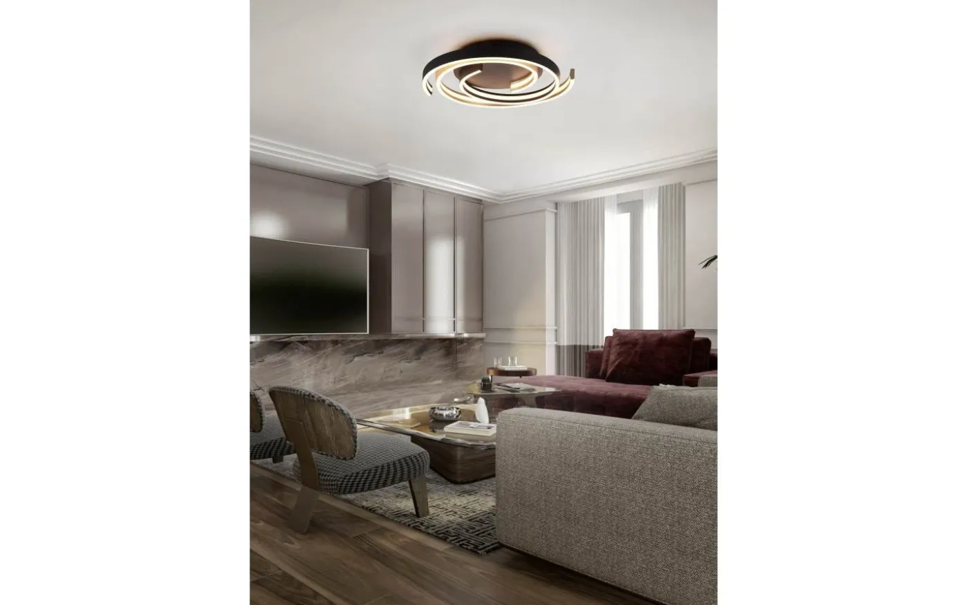 Caya Plafond LED matt mässing