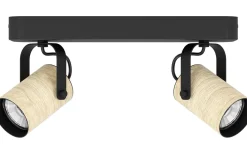 Cayuca Takspotlight 28cm GU10 LED 3000K 2x3W Svart
