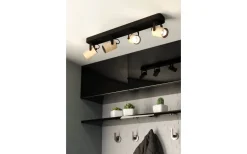 Cayuca Takspotlight 58cm GU10 LED 3000K 4x3W Svart